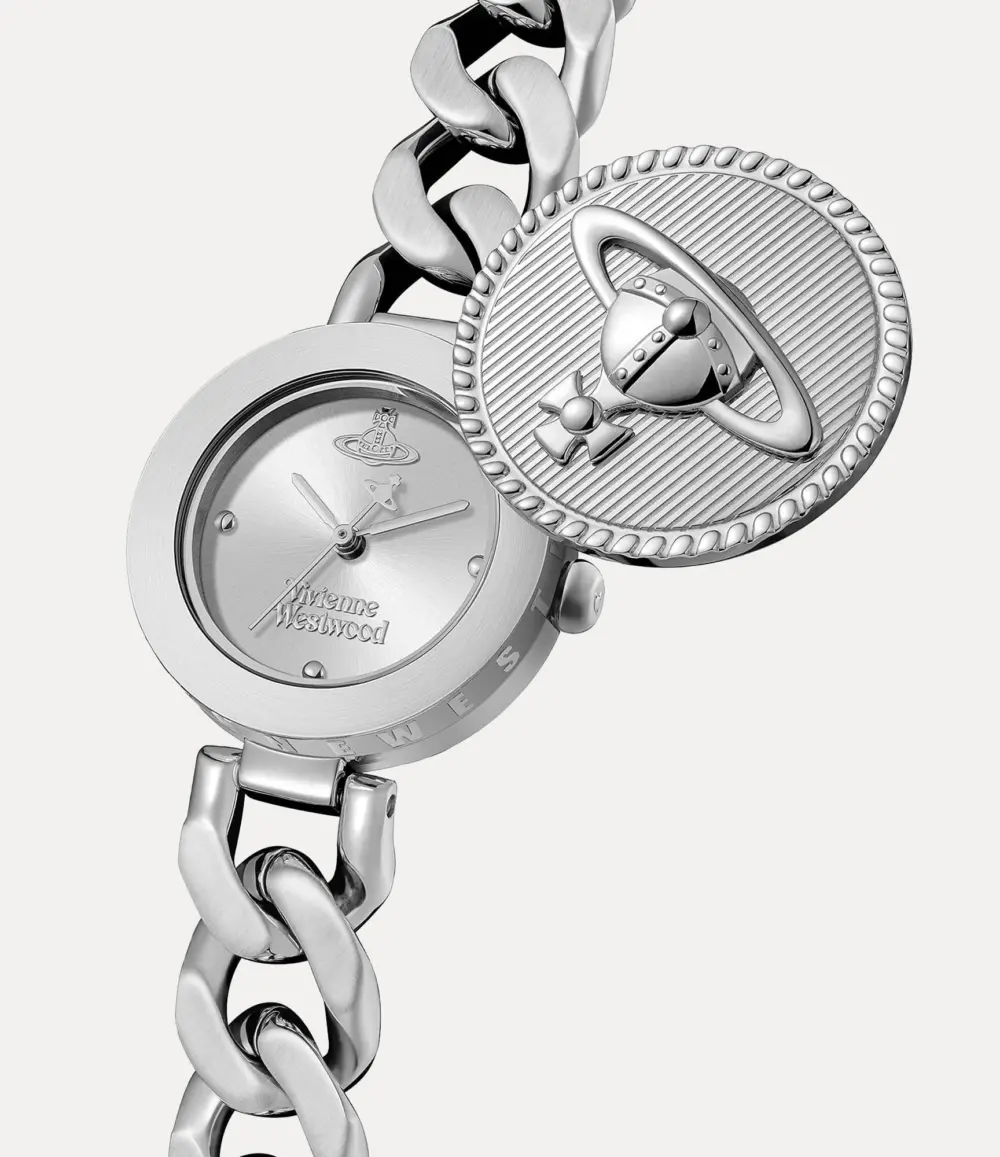 Đồng Hồ Vivienne Westwood Orb Button 'Silver' VV323WSSL - Ảnh 3