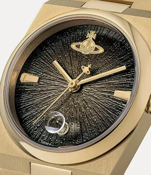 Đồng Hồ Vivienne Westwood The Hoxton 'Black Gold' VV332MTGD - Ảnh 2