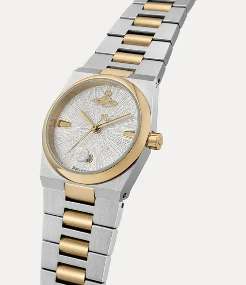 Đồng Hồ Vivienne Westwood Hoxton Dual Tone 'Silver' VV332SLSG - Ảnh 3