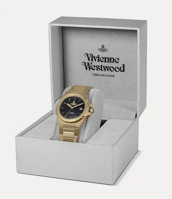 Đồng Hồ Vivienne Westwood Hanwell Watch 'Gold' VV335BKGD - Ảnh 4