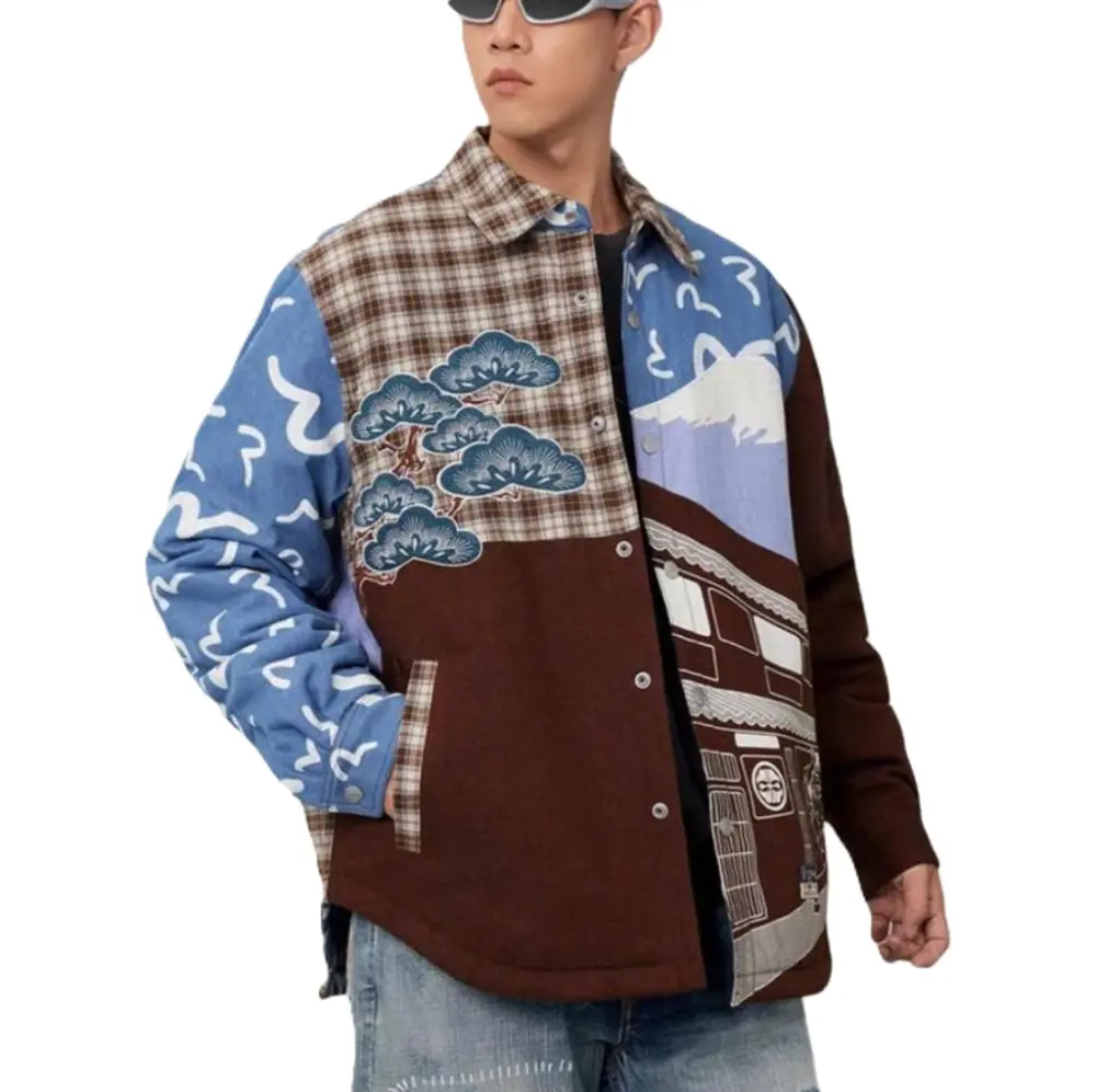 Áo Evisu FW25 Seagull Pattern Lapel Jacket 2EAHTM5SJ1046RXCQ - Ảnh 3