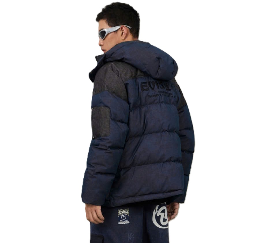 Alternative view of Áo Evisu 2025 Zipper Down Jacket with Embroidered Logo 2EAHTM5NJ1099XXCT