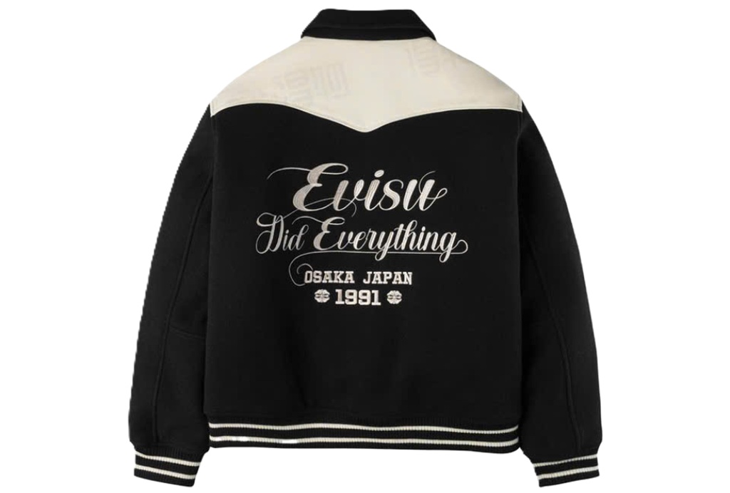 Alternative view of Áo Evisu 2025 Autumn Logo Embroidered Jacket 'Black' 2EAHTM5JK1037RXWQ
