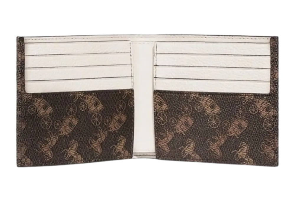 Ví Coach Billfold 10 Carriage ‘Dark Brown’ F4906-TX0 - Ảnh 3
