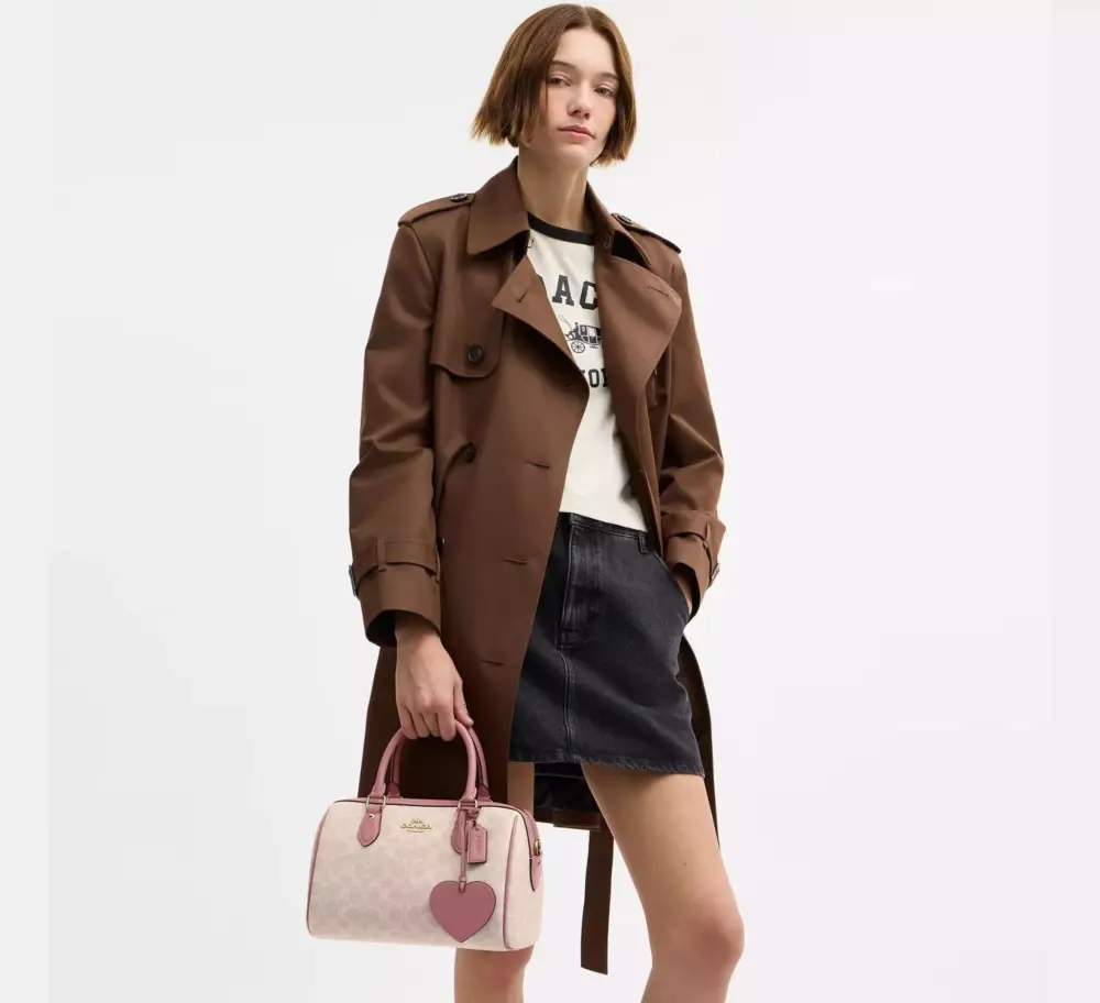 Túi Coach Rowan Satchel Bag 'Sand Peony' CDB21-IMY6J - Ảnh 4