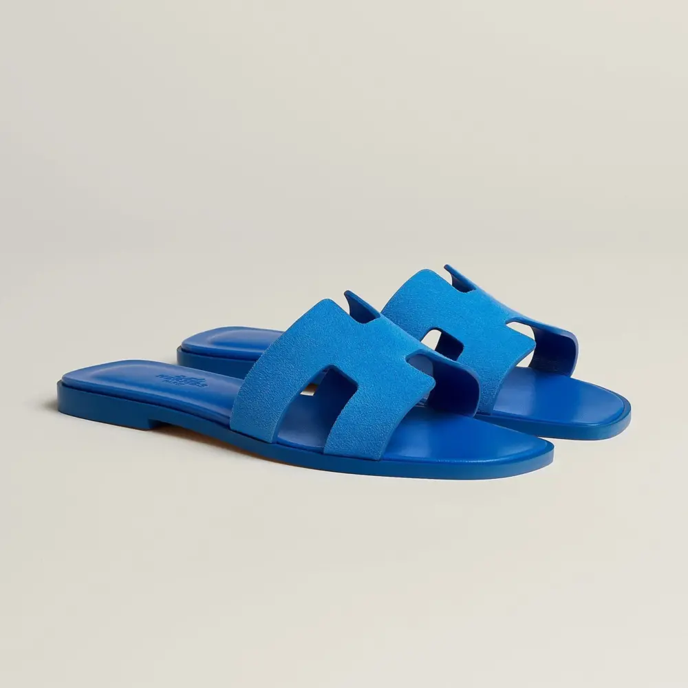 Dép Hermes Oran Sandal 'Bleu Pacifique' H221208ZvUB370 - Ảnh 4
