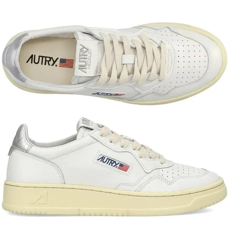 Giày Autry Medalist Low Leather ‘White Silver’ AULM-LL05 - Ảnh 6