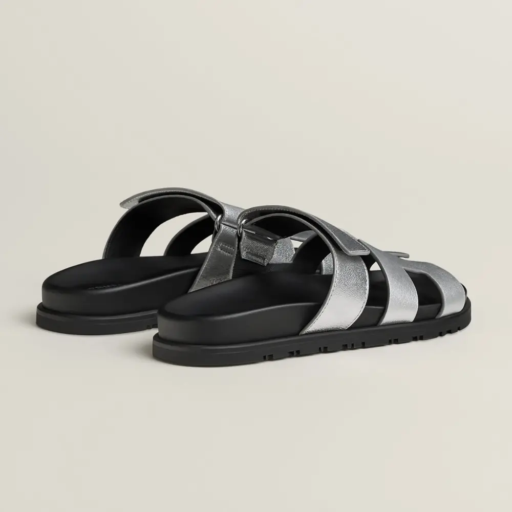Dép Hermes Chypre Sandal 'Gris Argenté' H261072Zv52350 - Ảnh 4