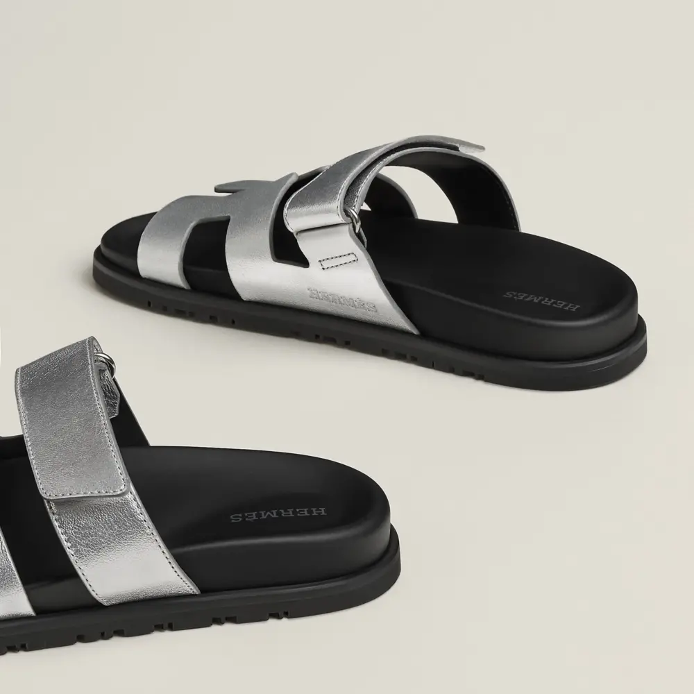 Dép Hermes Chypre Sandal 'Gris Argenté' H261072Zv52350 - Ảnh 3
