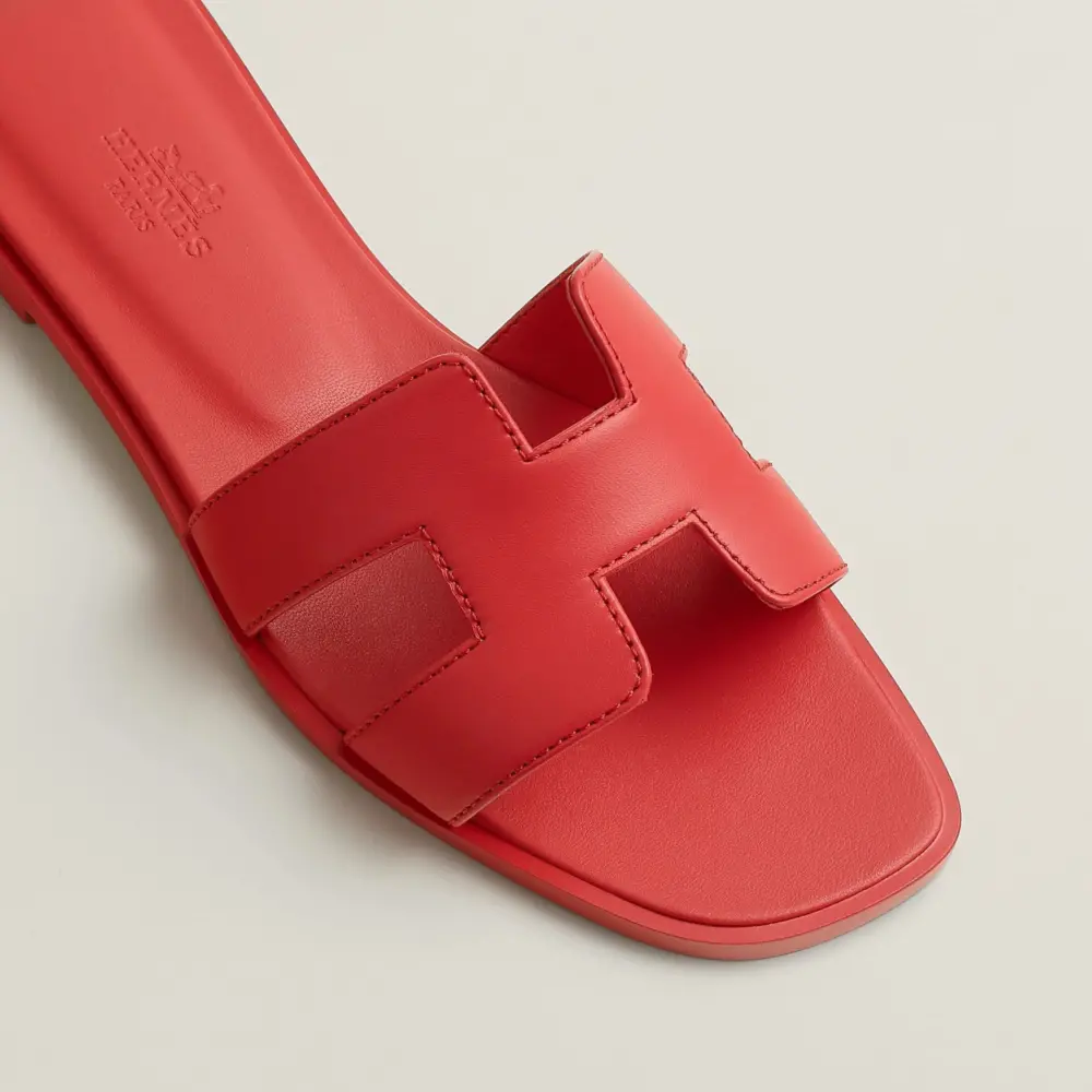 Alternative view of Dép Hermes Oran Sandal 'Rose Vermillon' H202230ZvEL375