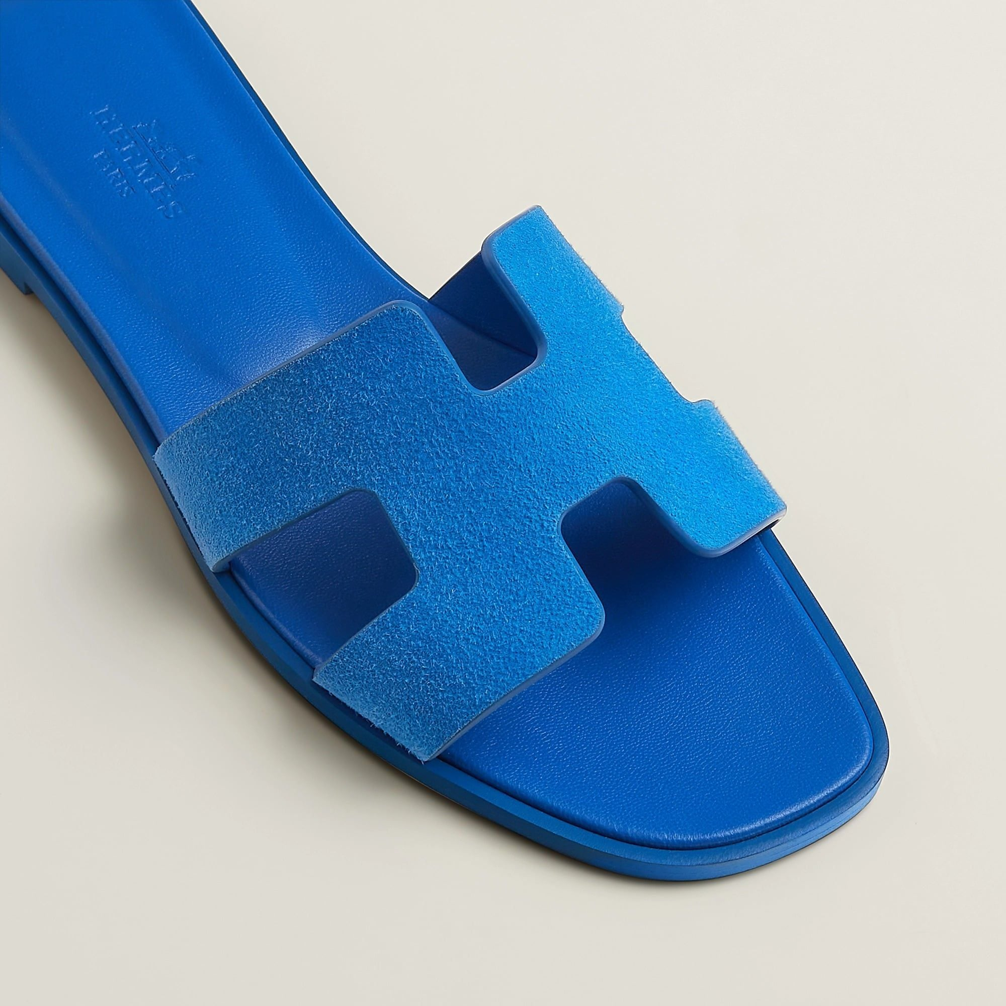 Alternative view of Dép Hermes Oran Sandal 'Bleu Pacifique' H221208ZvUB370