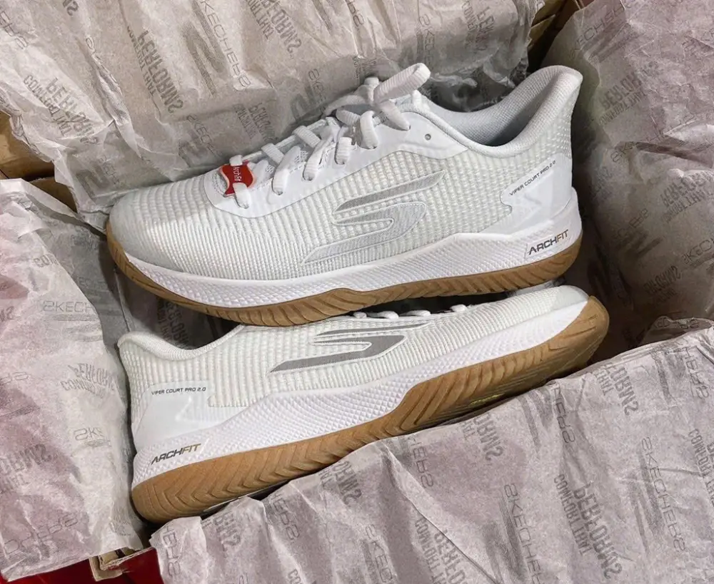 Giày Skechers Viper Court Pro 2.0 ‘White’ 246109C-WHT - Ảnh 4