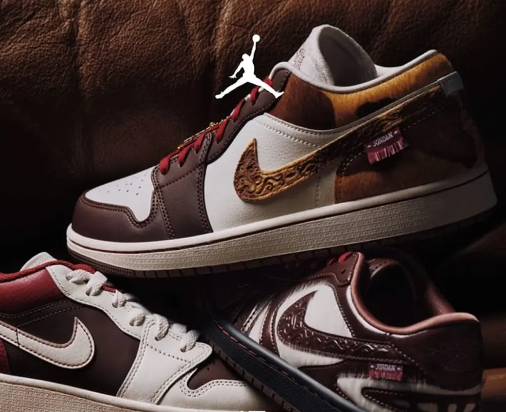 Alternative view of Giày Nike Air Jordan 1 Low ‘Year of the Horse’ IQ1106-220