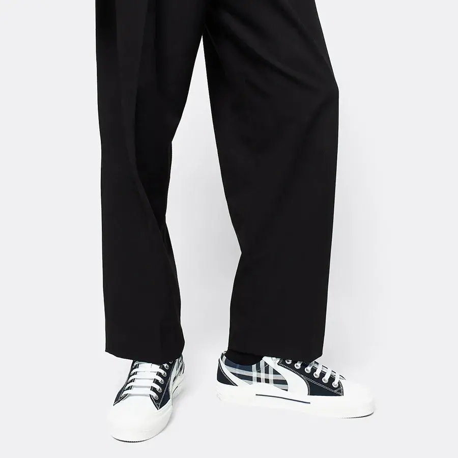Giày Burberry Blue Fabric Vintage Check 'Black White' 8070832 - Ảnh 3