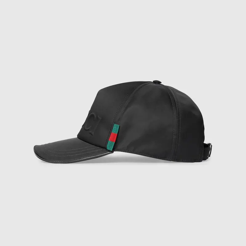 Mũ Gucci Nylon Baseball Hat Logo 'Black' 813461-4HBD2-1060 - Ảnh 4