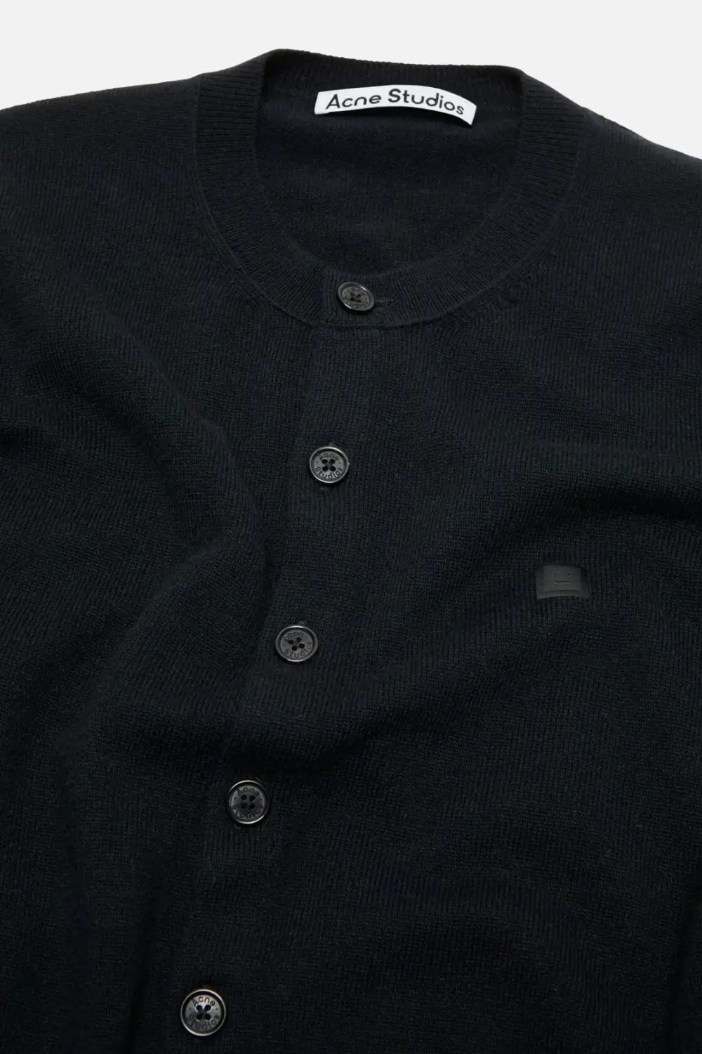 Áo Acne Studios fitted cardigan yak wool 'Black' A60657-900 - Ảnh 5