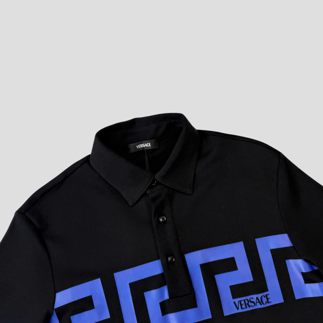 Áo Versace Greco Pattern 'Navy' 1019259-1A13841-2BB60 - Ảnh 4