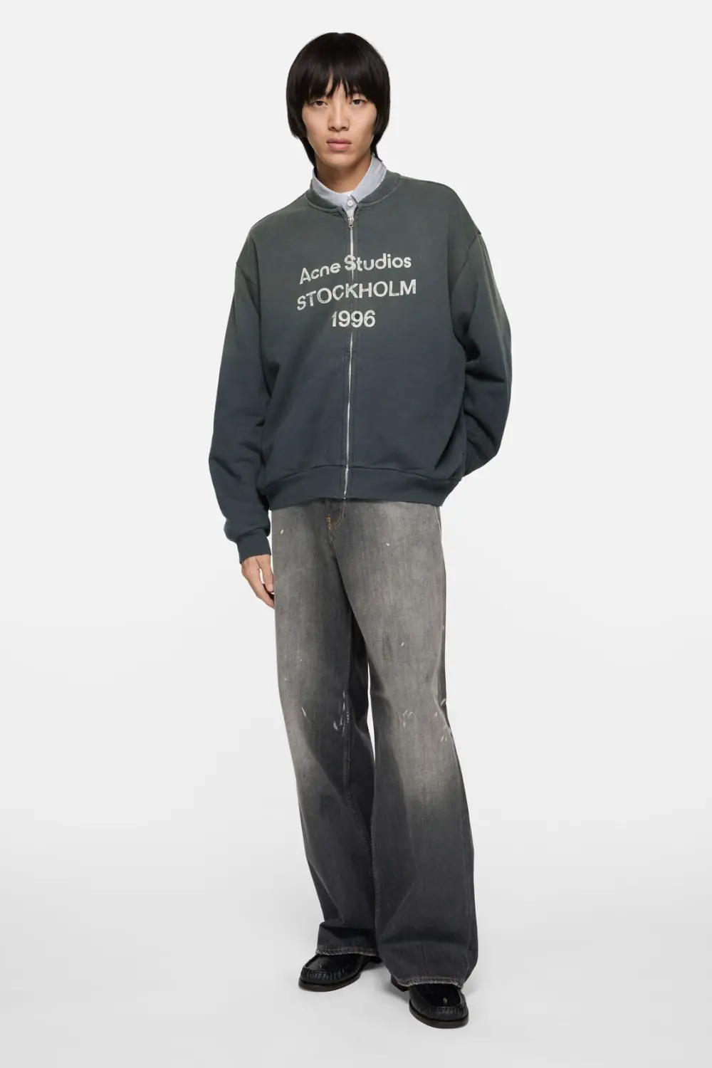 Alternative view of Áo Acne Studios zip sweater logo 'Black' CI0189-ADN