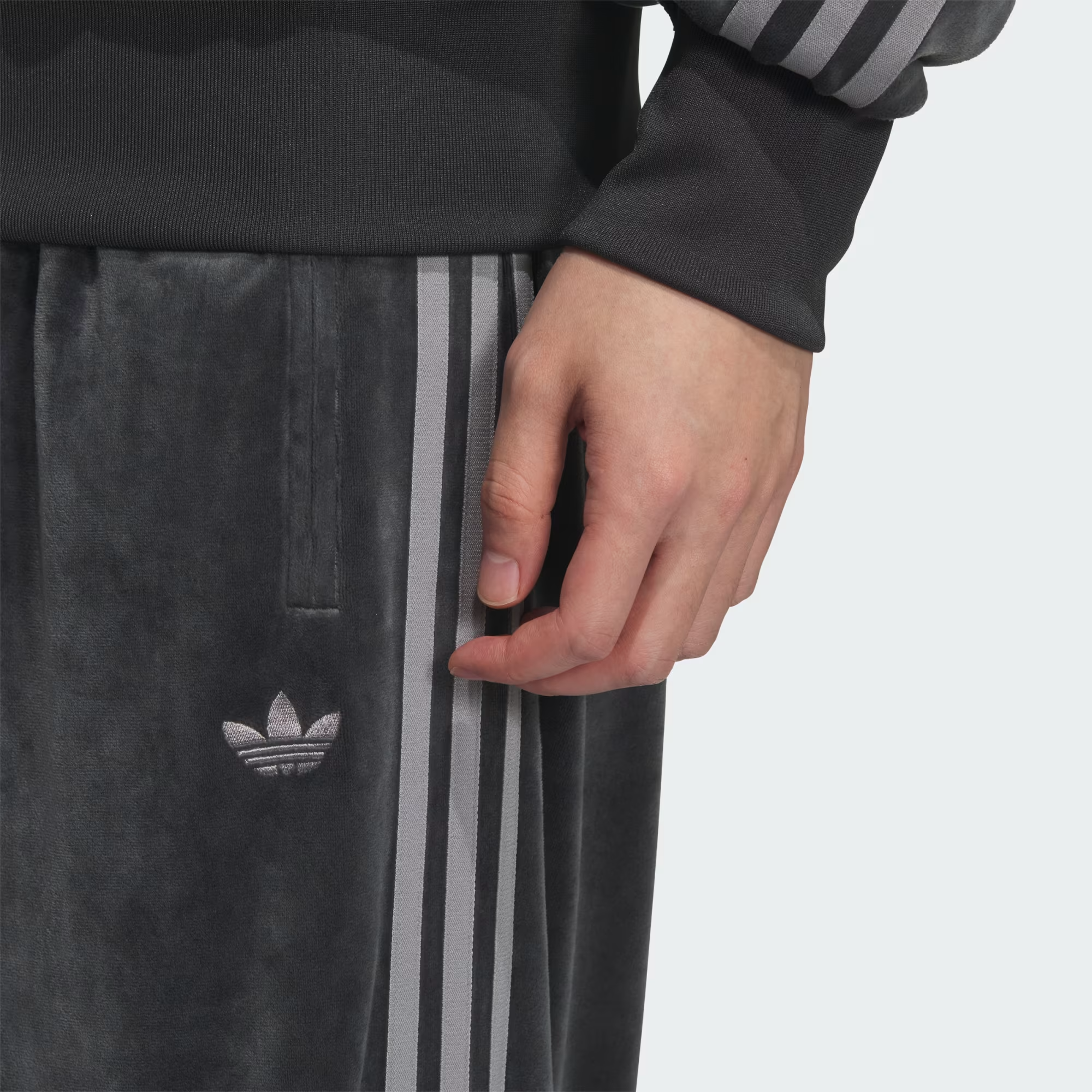 Alternative view of Quần Adidas FB TT Velour ‘Grey’ KD9385