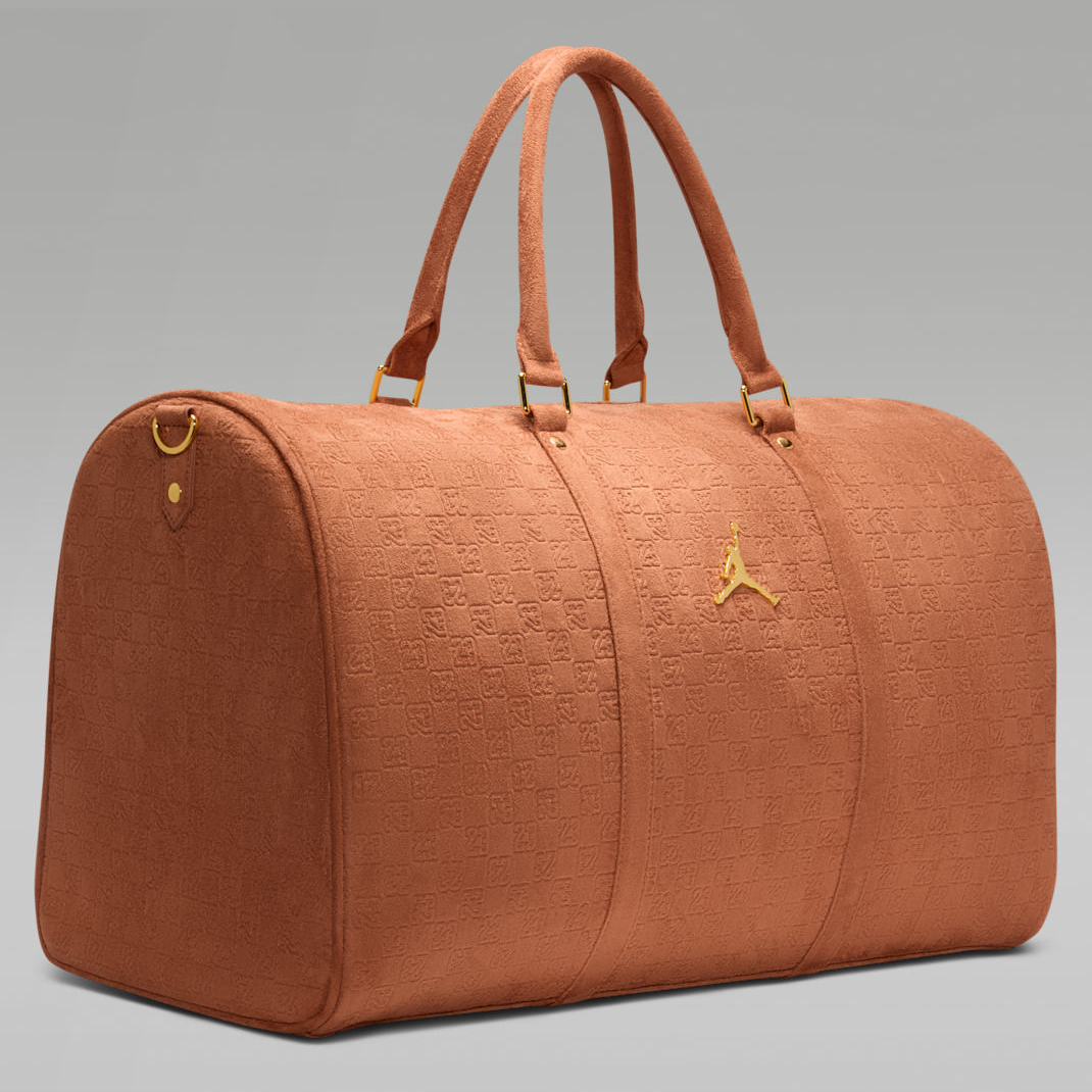 Alternative view of Túi Nike Jordan Suede Monogram Duffel ‘Brown’ IQ3206-200