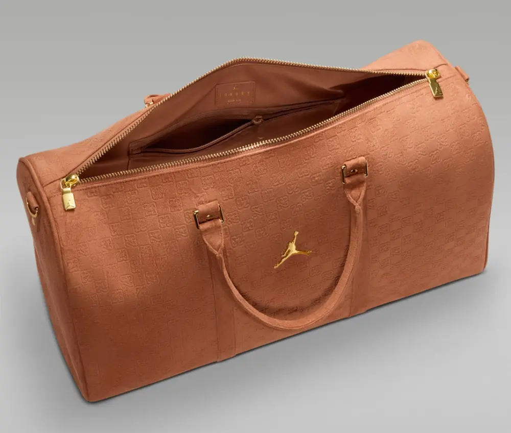 Túi Nike Jordan Suede Monogram Duffel ‘Brown’ IQ3206-200 - Ảnh 4