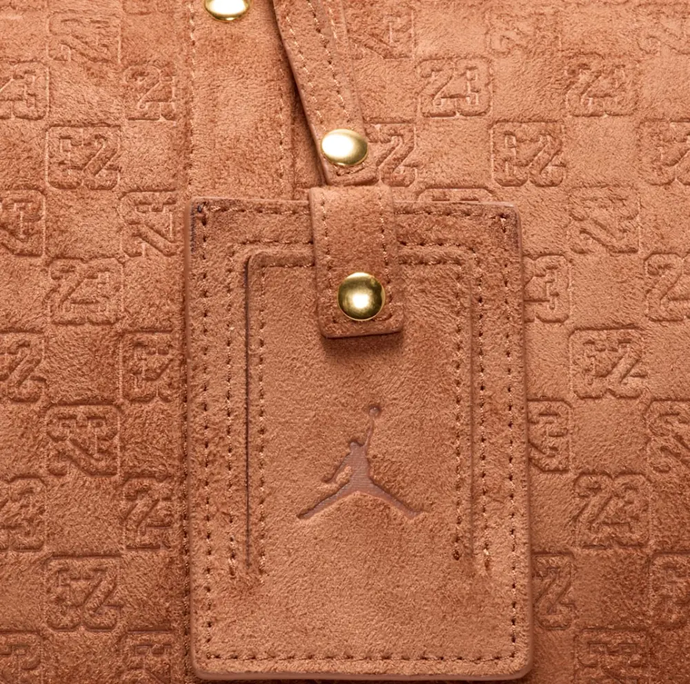 Túi Nike Jordan Suede Monogram Duffel ‘Brown’ IQ3206-200 - Ảnh 5