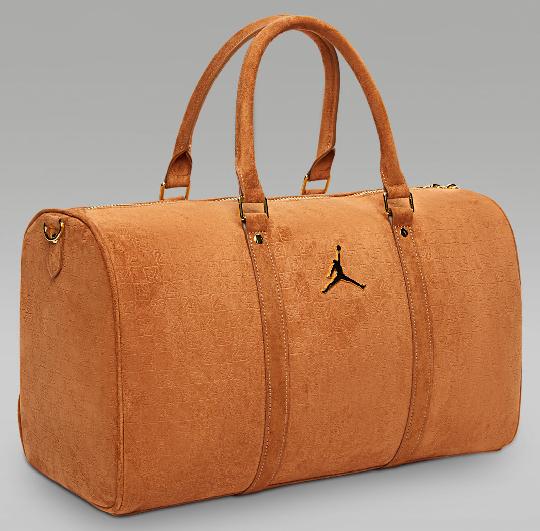 Alternative view of Túi Nike Jordan Suede Monogram Duffel ‘Brown’ IQ5742-299