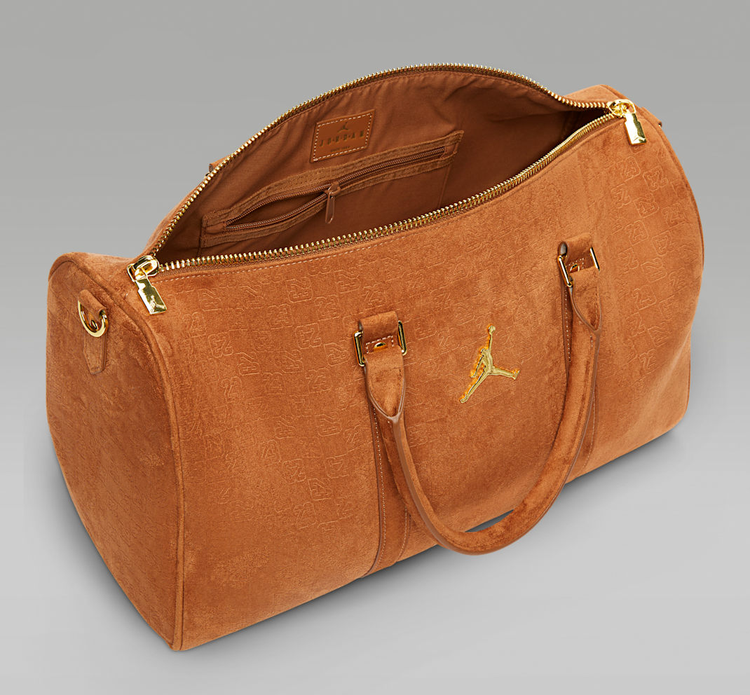 Túi Nike Jordan Suede Monogram Duffel ‘Brown’ IQ5742-299 - Ảnh 4