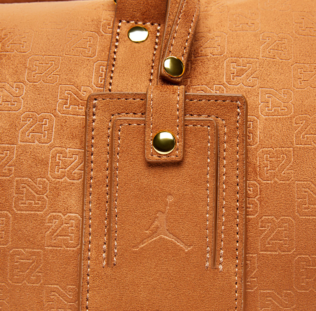 Túi Nike Jordan Suede Monogram Duffel ‘Brown’ IQ5742-299 - Ảnh 5