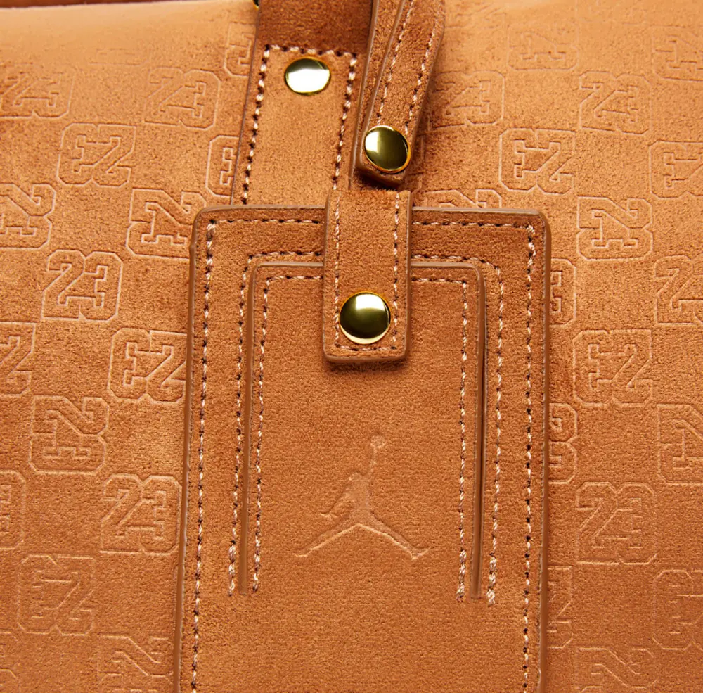 Túi Nike Jordan Suede Monogram Duffel ‘Brown’ IQ5742-299 - Ảnh 5