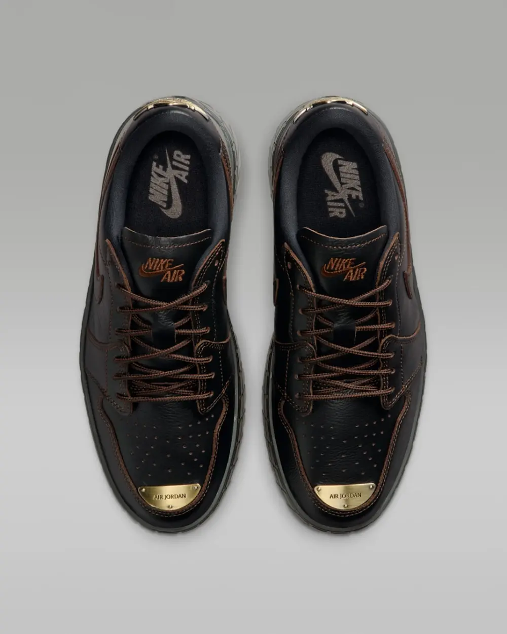 Giày Nike Air Jordan 1 Low Brooklyn 'Black' HF3184-002 - Ảnh 5