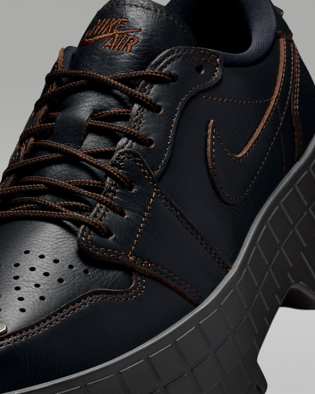 Alternative view of Giày Nike Air Jordan 1 Low Brooklyn 'Black' HF3184-002