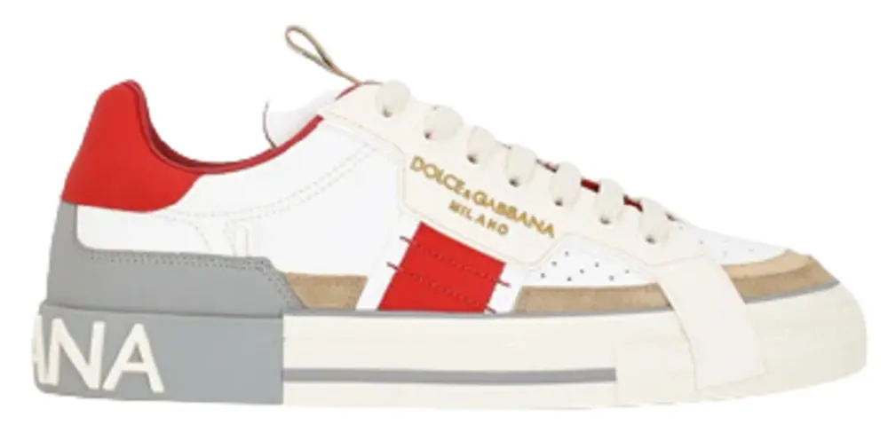 Giày Dolce & Gabbana Calfskin Custom 2 Zero Contrasting 'Beige' CS1863AO7548K703