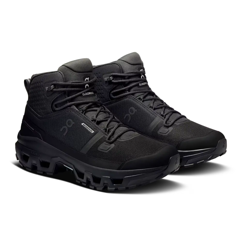 Giày On Running Cloudrock Mid Waterproof ‘Black’ 3MF10161043 - Ảnh 4