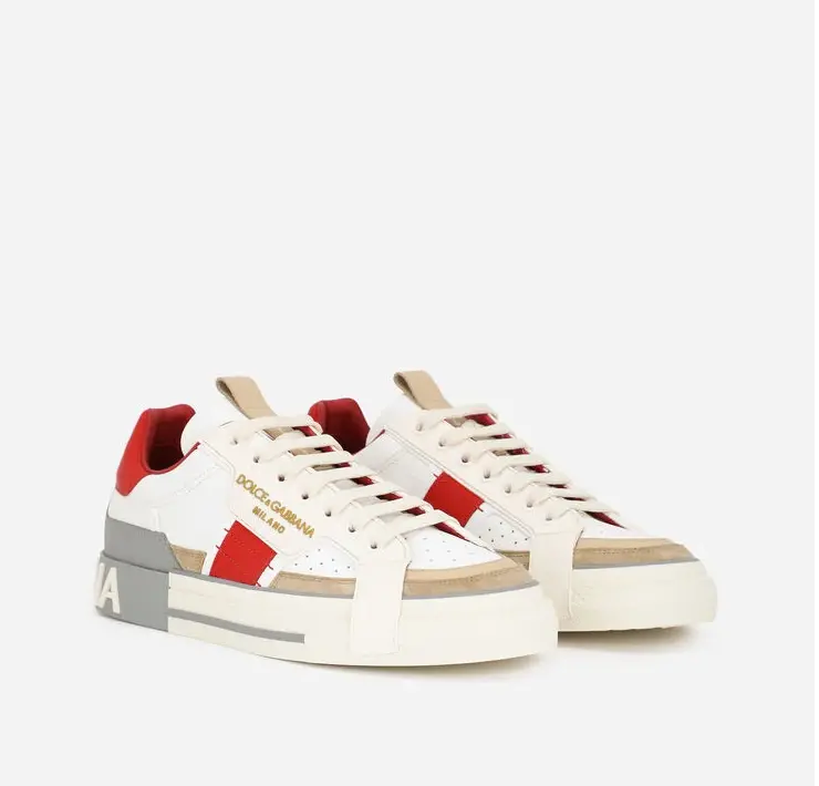 Giày Dolce & Gabbana Calfskin Custom 2 Zero Contrasting 'Beige' CS1863AO7548K703 - Ảnh 4