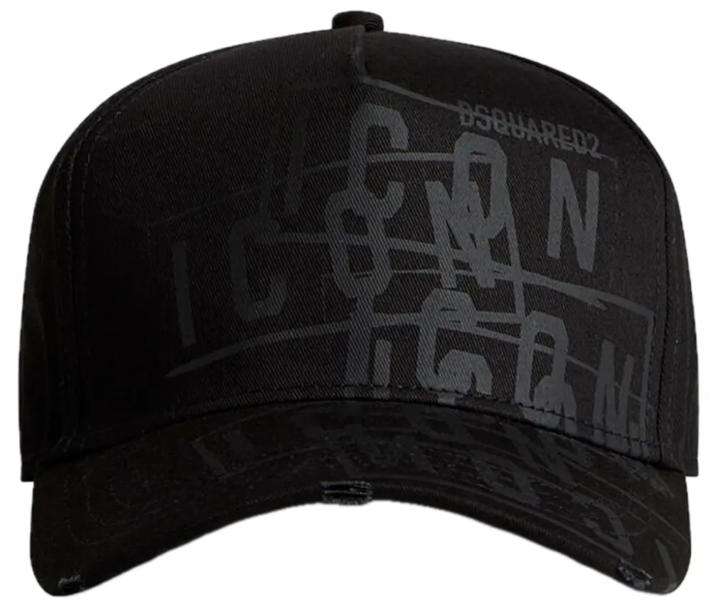 Mũ Dsquared2 Icon Stamp Baseball Cap 'Black' BCM078905C00001M436