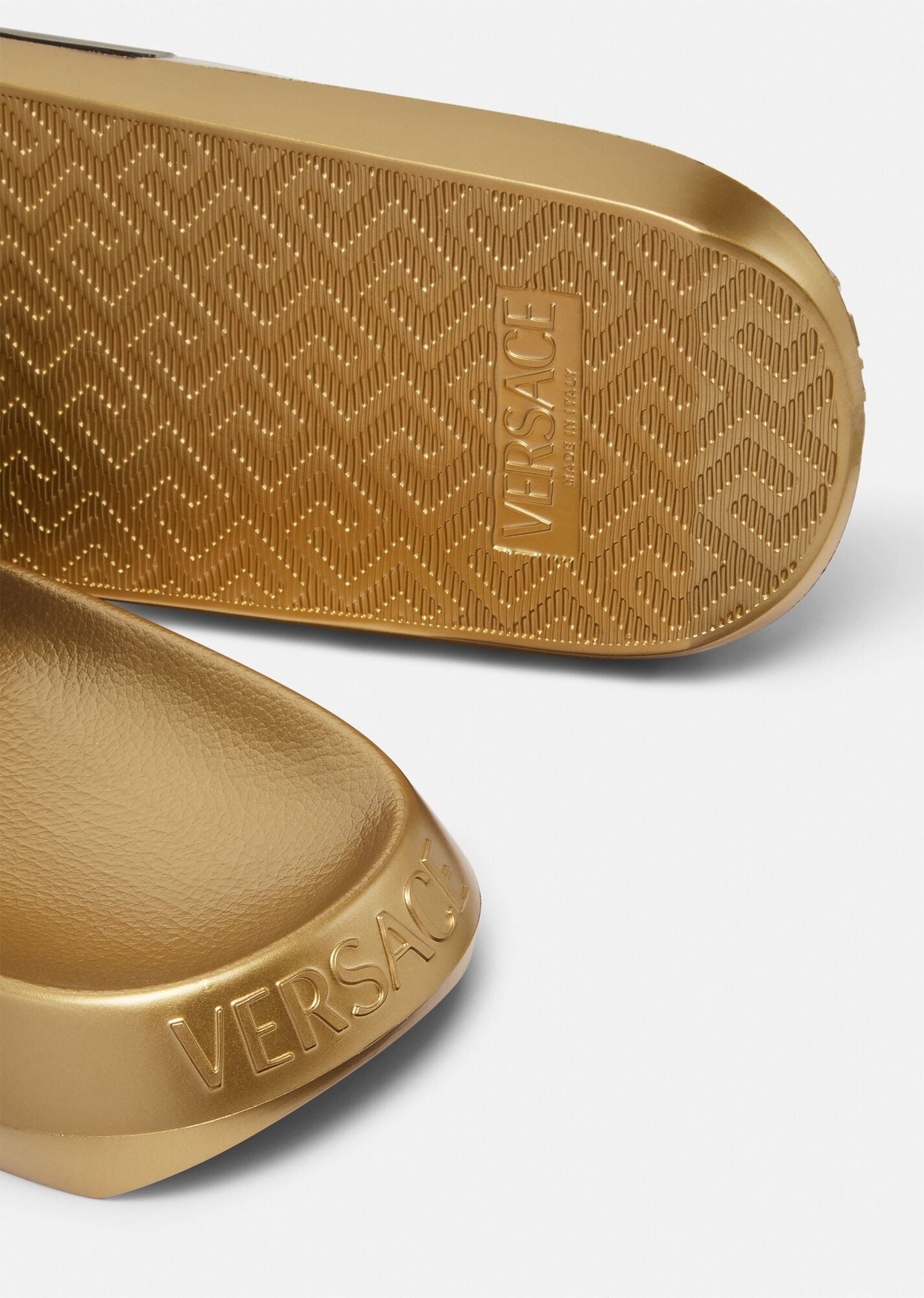 Dép Versace La Medusa Sliders 'Black Gold' 1010643-DV46G-1B00V - Ảnh 3