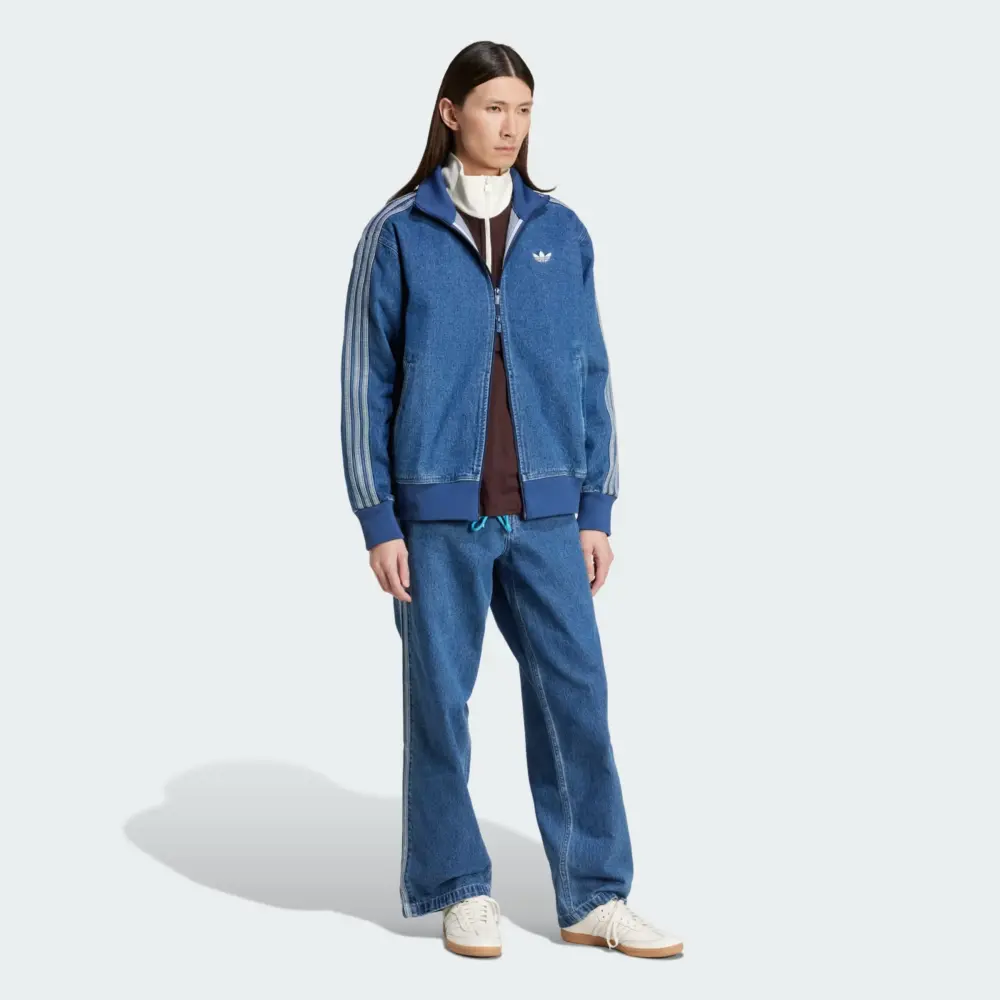 Áo Adidas Track Top Denim Firebird 'Blue' JC6233 - Ảnh 3