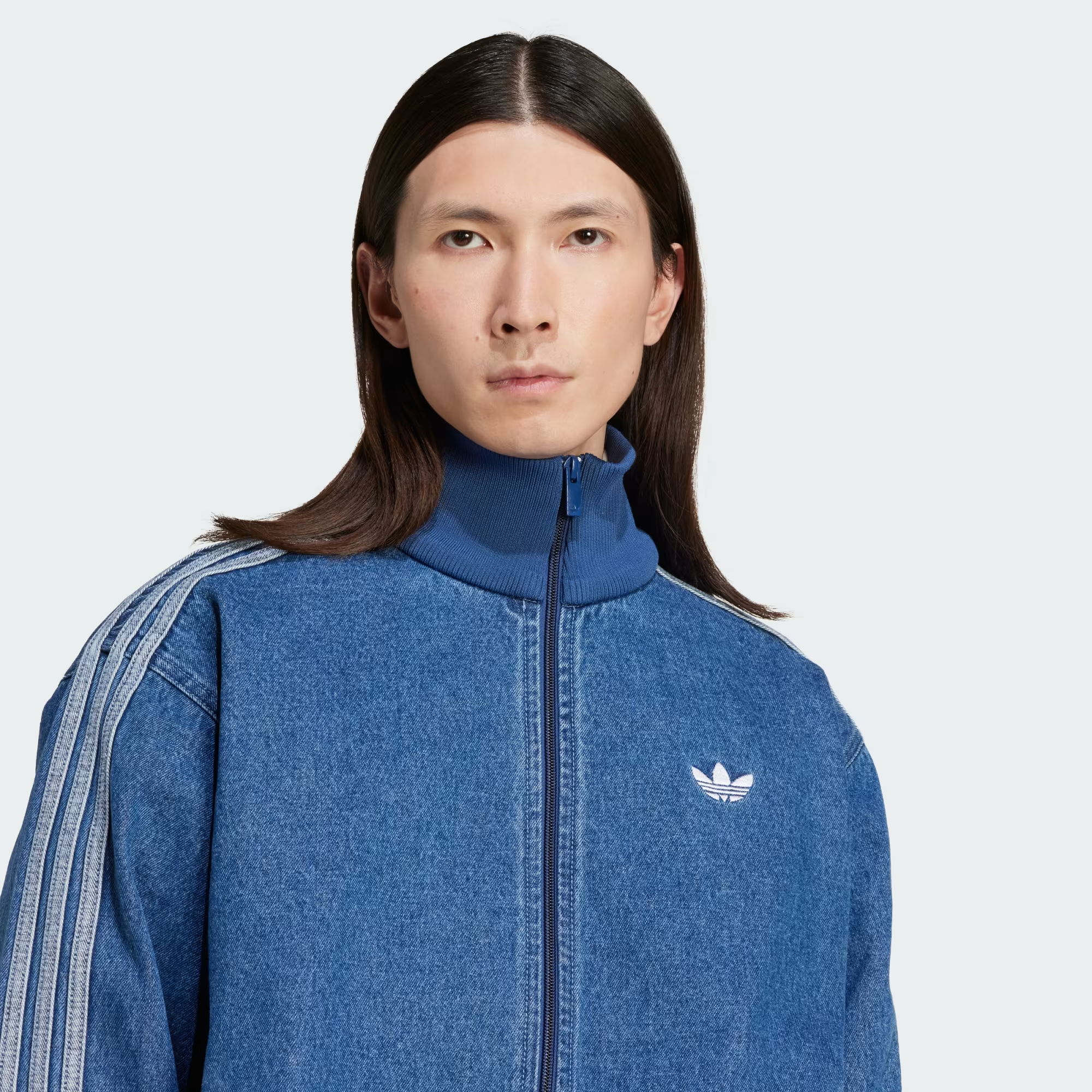 Alternative view of Áo Adidas Track Top Denim Firebird 'Blue' JC6233