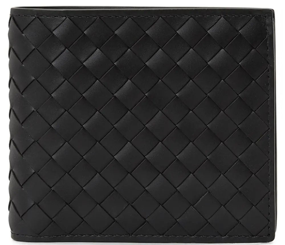 Ví Bottega Veneta Intrecciato Half Wallet 'Black' 138625-V47W1-1000