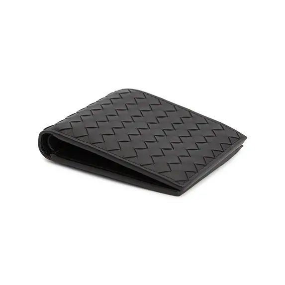 Ví Bottega Veneta Intrecciato Half Wallet 'Black' 138625-V47W1-1000 - Ảnh 3