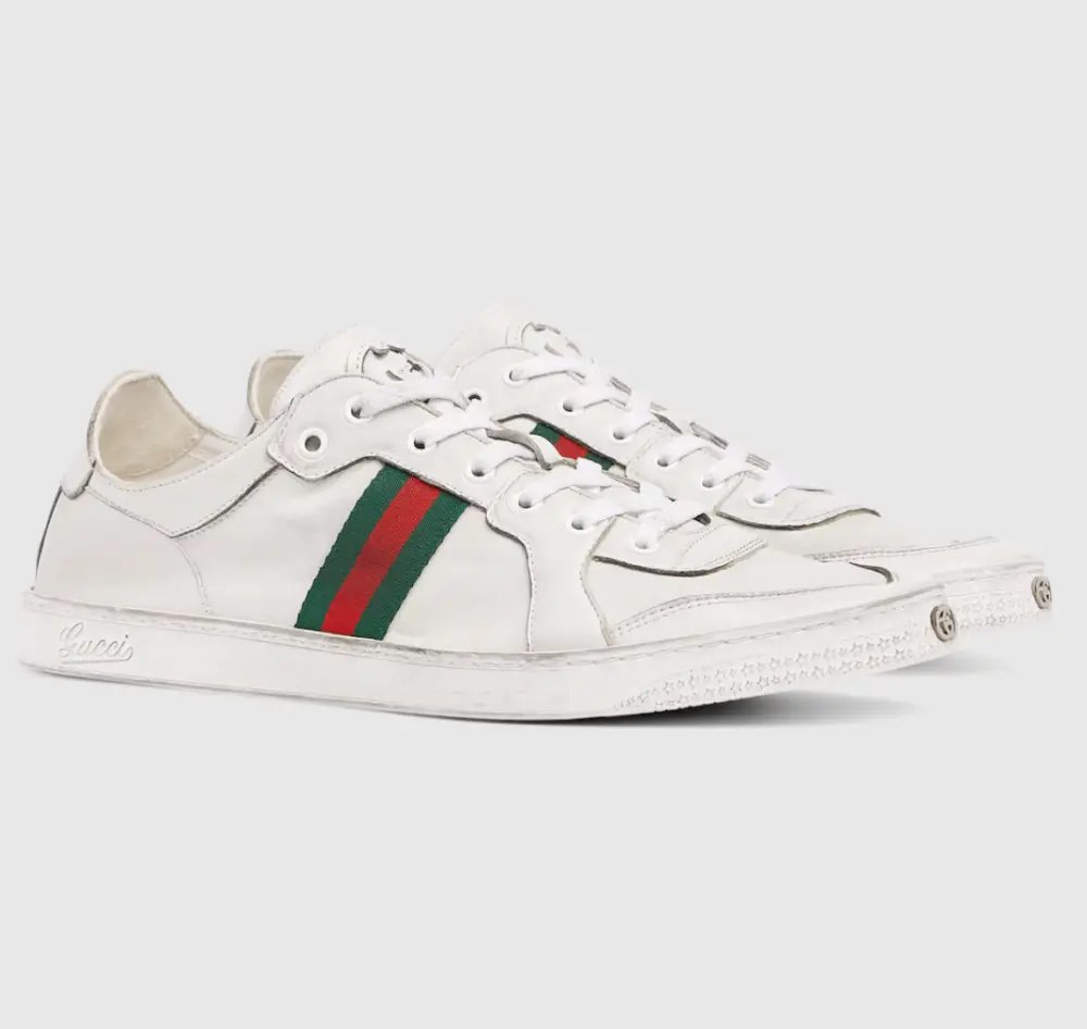Giày Gucci Stretch Low-top Trainer 'White' 864140-AAGFF-9099 - Ảnh 4