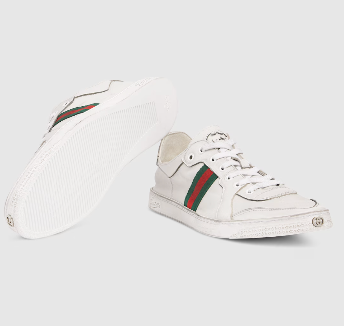 Alternative view of Giày Gucci Stretch Low-top Trainer 'White' 864140-AAGFF-9099