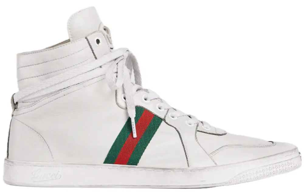 Giày Gucci Stretch High-top Trainer 'White' 864414-AAGFF-9099