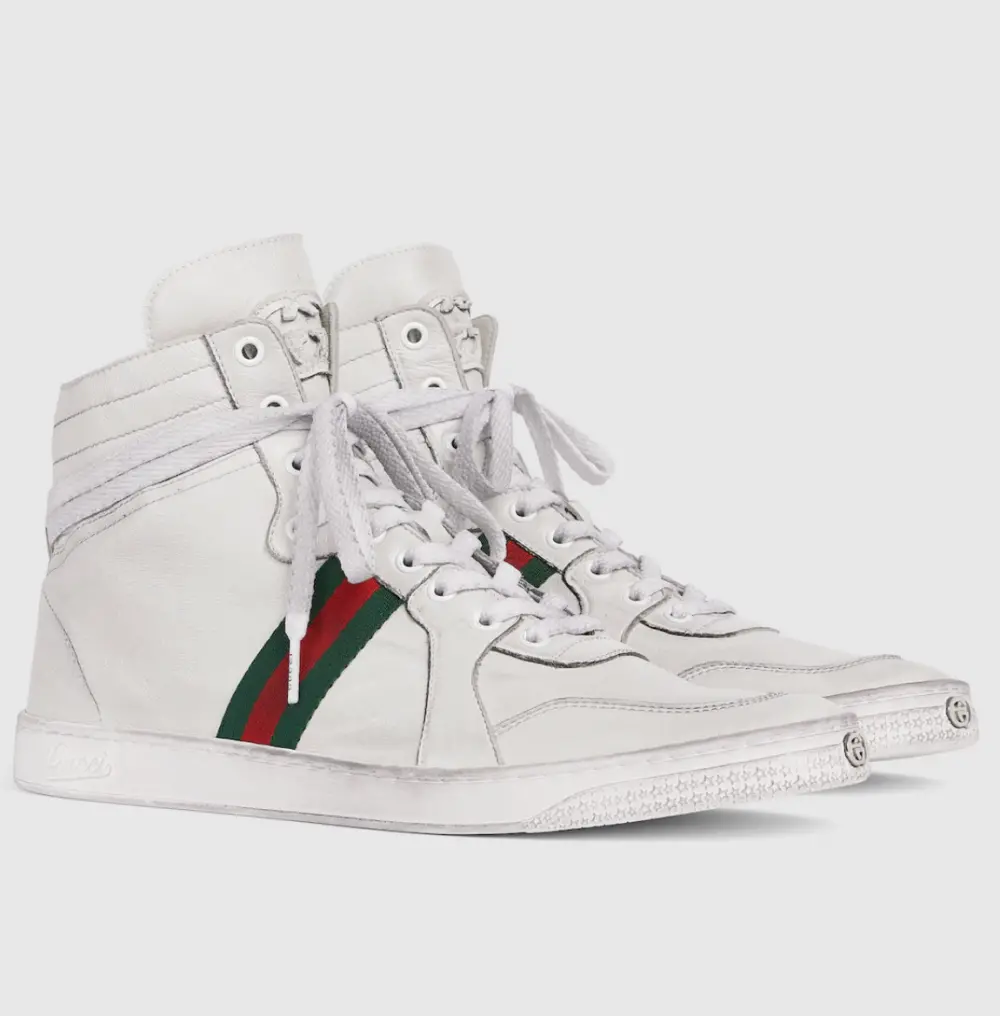 Giày Gucci Stretch High-top Trainer 'White' 864414-AAGFF-9099 - Ảnh 6