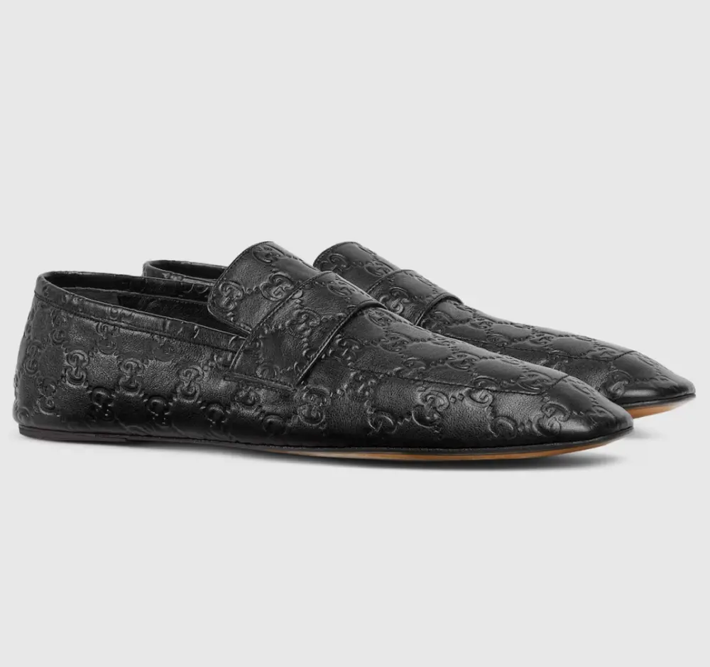 Giày Gucci Loafer With Embossed GG 'Black' 867510-AAGFT-1000 - Ảnh 4