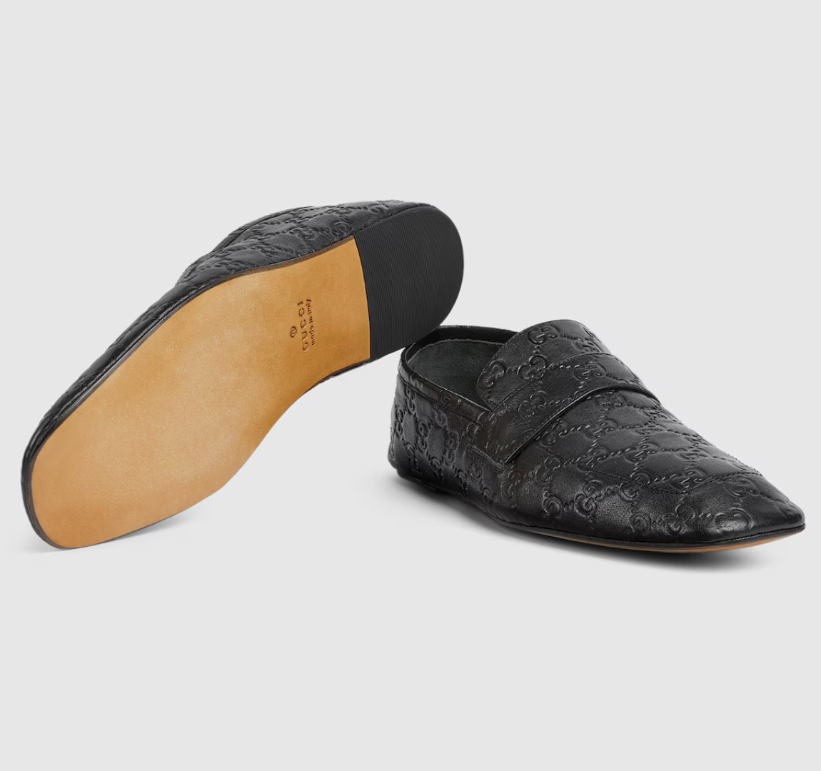 Alternative view of Giày Gucci Loafer With Embossed GG 'Black' 867510-AAGFT-1000