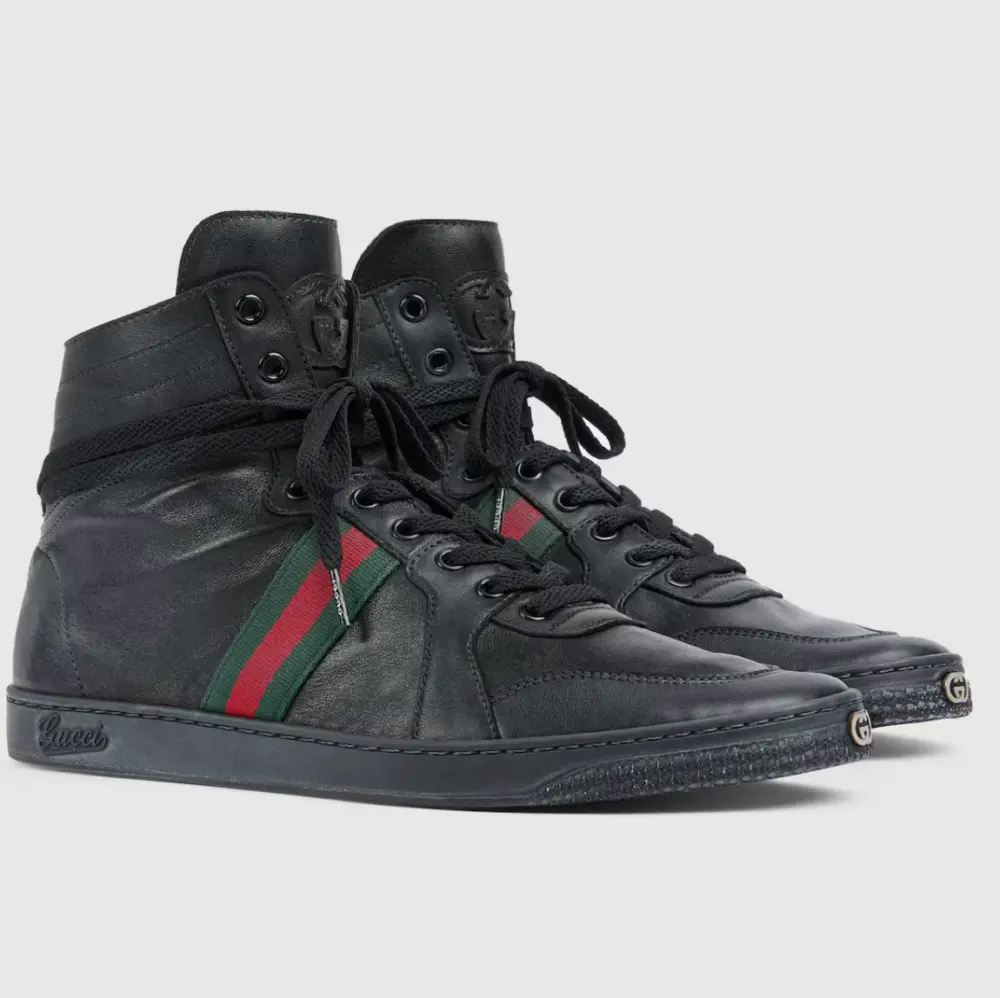 Giày Gucci Stretch High-top Trainer 'Black' 865439-AAGFF-1048 - Ảnh 4
