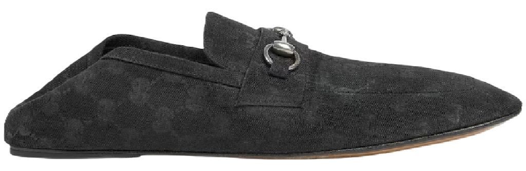 Giày Gucci Worn-out Effect Loafer 'Black' 863033-FAFUW-1000