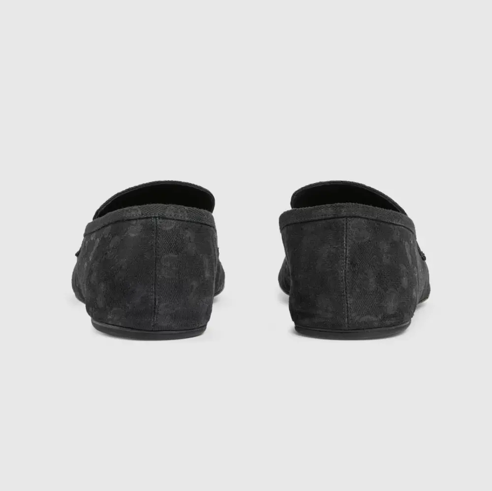 Alternative view of Giày Gucci Worn-out Effect Loafer 'Black' 863033-FAFUW-1000